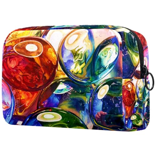 VAPOKF Kosmetiktasche mit Dinosaurier-Muster, für Damen, Reise-Kulturbeutel, groß, Make-up, praktische Tasche mit Reißverschluss, Mehrfarbig 15, 18.5x7.5x13cm/7.3x3x5.1in, Kosmetikkoffer von VAPOKF