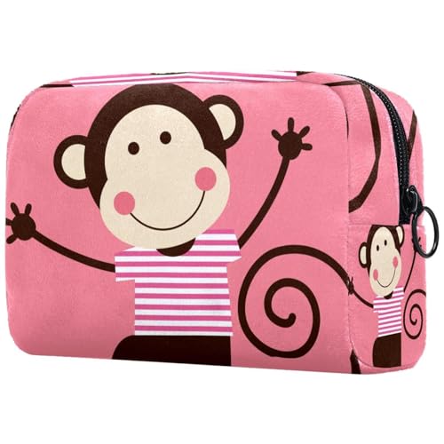 VAPOKF Kosmetiktasche mit Dinosaurier-Muster, für Damen, Reise-Kulturbeutel, groß, Make-up, praktische Tasche mit Reißverschluss, Mehrfarbig 8, 18.5x7.5x13cm/7.3x3x5.1in, Kosmetikkoffer von VAPOKF