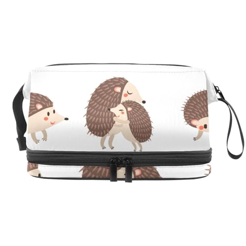 VAPOKF Kosmetiktasche mit Dinosaurier-Muster, für Damen und Mädchen, Reise-Kulturbeutel, Make-up, praktische Tasche, Organizer-Tasche mit Pinselfach, Mehrfarbig 10, 27x15x14 cm/10.6x5.9x5.5 in von VAPOKF