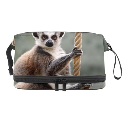 VAPOKF Kosmetiktasche mit Dinosaurier-Muster, für Damen und Mädchen, Reise-Kulturbeutel, Make-up, praktische Tasche, Organizer-Tasche mit Pinselfach, Mehrfarbig 12, 27x15x14 cm/10.6x5.9x5.5 in von VAPOKF