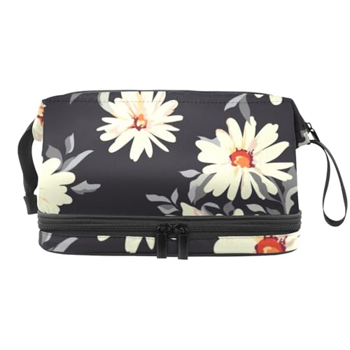 VAPOKF Kosmetiktasche mit Dinosaurier-Muster, für Damen und Mädchen, Reise-Kulturbeutel, Make-up, praktische Tasche, Organizer-Tasche mit Pinselfach, Mehrfarbig 6, 27x15x14 cm/10.6x5.9x5.5 in von VAPOKF