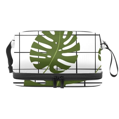 VAPOKF Kosmetiktasche mit Meerestiermuster für Damen und Mädchen, Reise-Kulturbeutel, Make-up, praktische Tasche, Organizer-Tasche mit Pinselfach, Mehrfarbig 3, 27x15x14 cm/10.6x5.9x5.5 in von VAPOKF