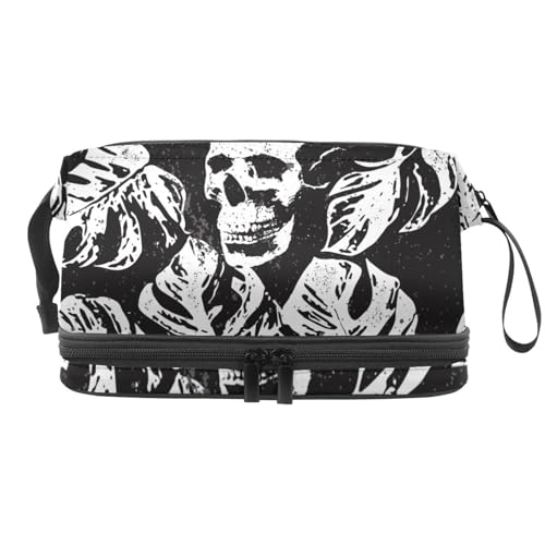 VAPOKF Kosmetiktasche mit Meerestiermuster für Damen und Mädchen, Reise-Kulturbeutel, Make-up, praktische Tasche, Organizer-Tasche mit Pinselfach, Mehrfarbig 9, 27x15x14 cm/10.6x5.9x5.5 in von VAPOKF