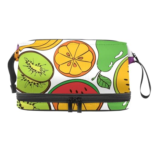 VAPOKF Kosmetiktasche mit japanischem Regenschirm, für Damen und Mädchen, Reise-Kulturbeutel, Make-up, praktische Tasche, Organizer-Tasche mit Pinselfach, Mehrfarbig 2, 27x15x14 cm/10.6x5.9x5.5 in von VAPOKF