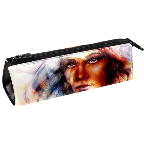 VAPOKF Mystic Woman Face Pen Bag Schreibwaren-Beutel Bleistifttasche Kosmetiktasche Kompakte Reißverschlusstasche, multi, 5.5 ×6 ×20CM/2.2x2.4x7.9 in, Taschen-Organizer von VAPOKF
