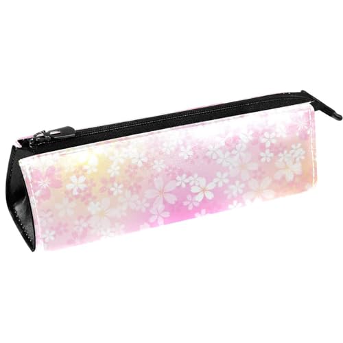 VAPOKF Nahtlose Kirschblüte Muster Stift Tasche Schreibwaren Beutel Bleistift Tasche Kosmetik Beutel Kompakte Reißverschlusstasche Tasche, multi, 5.5 ×6 ×20CM/2.2x2.4x7.9 in, Taschen-Organizer von VAPOKF