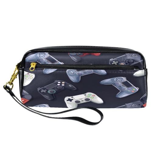 VAPOKF PU-Federmäppchen, Stiftetasche, Schüler-Schreibwaren-Tasche mit Reißverschluss, für Jungen und Mädchen, Schul- und Bürobedarf – Grunge Gamepad Joysticks, multi, 20.5x5x8.5cm/8.1x2x3.3in, VAPOKF PU-Federmäppchen, Stiftetasche, Schüler-Schreibwaren-Tasche mit Reißverschluss, für Jungen und Mädchen, Schul- und Bürobedarf – Grunge Gamepad Joysticks, multi, 20.5x5x8.5cm/8.1x2x3.3in, von VAPOKF