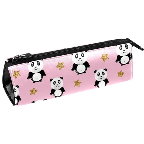 VAPOKF Panda und glänzende Sterne Stifttasche Schreibwaren Beutel Bleistift Tasche Kosmetiktasche Tasche Compact Zipper Tasche, multi, 5.5 ×6 ×20CM/2.2x2.4x7.9 in, Taschen-Organizer von VAPOKF