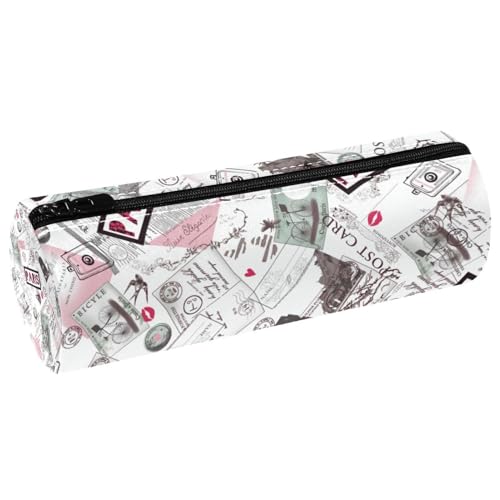 VAPOKF Postkarte von Paris Lederfass Stifteetui Münzgeldbörse Kosmetiktasche Make-up Tasche für Studenten Schreibwaren Schule Büro Aufbewahrung, multi, 20x6.3cm/7.9x2.5in, Federmäppchen VAPOKF Postkarte von Paris Lederfass Stifteetui Münzgeldbörse Kosmetiktasche Make-up Tasche für Studenten Schreibwaren Schule Büro Aufbewahrung, multi, 20x6.3cm/7.9x2.5in, Federmäppchen von VAPOKF
