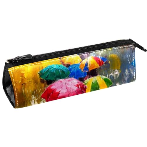 VAPOKF Regenschirm Tag Ölgemälde Stift Tasche Schreibwaren Beutel Bleistift Tasche Kosmetiktasche Tasche Kompakte Reißverschlusstasche, multi, 5.5 ×6 ×20CM/2.2x2.4x7.9 in, Taschen-Organizer von VAPOKF