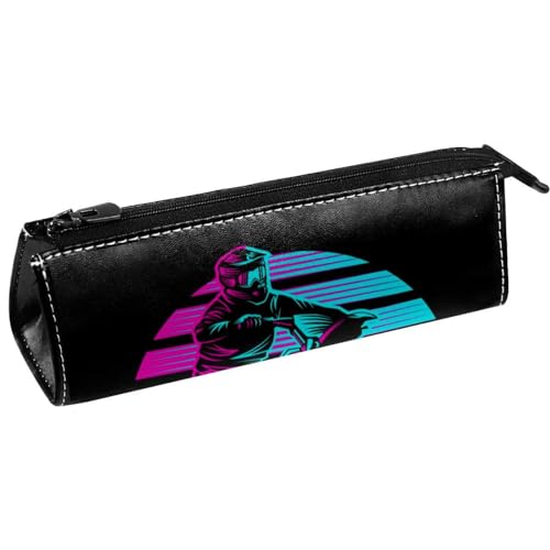 VAPOKF Riding Motor Man Pen Bag Schreibwaren Pouch Bleistift Tasche Kosmetiktasche Tasche Kompakte Reißverschlusstasche, multi, 5.5 ×6 ×20CM/2.2x2.4x7.9 in, Taschen-Organizer von VAPOKF