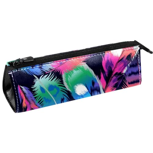 VAPOKF Schöne Vogel Federn Stift Tasche Schreibwaren Beutel Bleistift Tasche Kosmetiktasche Tasche Compact Zipper Tasche, multi, 5.5 ×6 ×20CM/2.2x2.4x7.9 in, Taschen-Organizer von VAPOKF