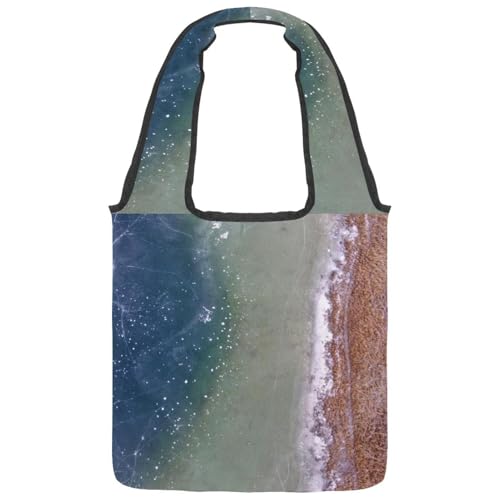 VAPOKF Seaside Pattern Canvas Tote Bags, Women's Shoulder Handbags, Large Reusable Carry Bag Shoulder Bag for School Work Office Travel Shopping Casual VAPOKF Seaside Pattern Canvas Tote Bags, Women's Shoulder Handbags, Large Reusable Carry Bag Shoulder Bag for School Work Office Travel Shopping Casual von VAPOKF