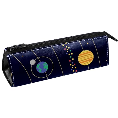 VAPOKF Sonnensystem Stift Tasche Schreibwaren Beutel Bleistift Tasche Kosmetiktasche Tasche Kompakte Reißverschlusstasche, multi, 5.5 ×6 ×20CM/2.2x2.4x7.9 in, Taschen-Organizer von VAPOKF