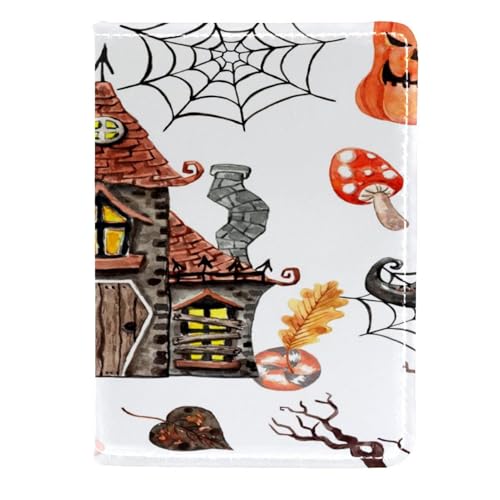 VAPOKF Spooky Castle Dead Tree Spiderweb Reisepasshülle, Leder, Kartenetui, 11,5 x 16,5 cm, multi, 11.5x16.5cm/4.5x6.5 in, Vintage VAPOKF Spooky Castle Dead Tree Spiderweb Reisepasshülle, Leder, Kartenetui, 11,5 x 16,5 cm, multi, 11.5x16.5cm/4.5x6.5 in, Vintage von VAPOKF