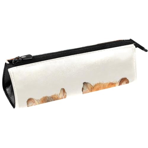VAPOKF Stiftebeutel mit Hamstermotiv und Nüssen in der Schale, Schreibwaren-Tasche, Kosmetiktasche, kompakte Reißverschlusstasche von VAPOKF