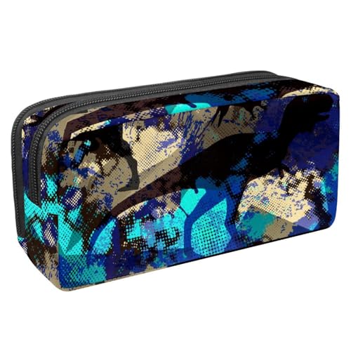 VAPOKF Stifteetui, Federmäppchen, Schreibwarenbeutel für Teenager, Jungen und Mädchen, Büro-Schulbedarf, Camouflage-Militär Dinosaurier, mehrfarbig,, mehrfarbig, 2.3x8.2x3.9in/6x21x10cm, von VAPOKF