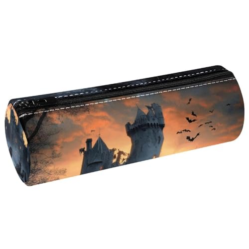 VAPOKF Stifteetui aus Leder, Motiv: Gruppe von Krähen auf Schloss von VAPOKF