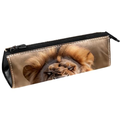 VAPOKF Stiftetasche mit brüllendem Löwen, Schreibwarenbeutel, Kosmetiktasche, kompakte Reißverschlusstasche von VAPOKF