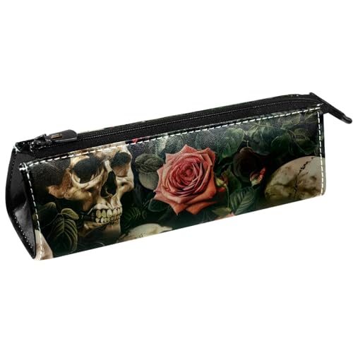 VAPOKF Stiftetasche mit dunklem Totenkopf, rote Rose, Schreibwaren-Tasche, Kosmetiktasche, kompakte Reißverschlusstasche, multi, 5.5 ×6 ×20CM/2.2x2.4x7.9 in, Taschen-Organizer VAPOKF Stiftetasche mit dunklem Totenkopf, rote Rose, Schreibwaren-Tasche, Kosmetiktasche, kompakte Reißverschlusstasche, multi, 5.5 ×6 ×20CM/2.2x2.4x7.9 in, Taschen-Organizer von VAPOKF