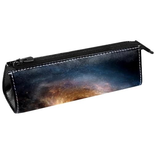 VAPOKF Stifttasche mit Lochstrahlung und Sternenhimmel, Schreibwaren-Tasche, Kosmetiktasche, kompakte Reißverschlusstasche von VAPOKF