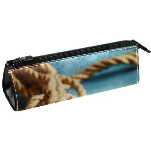 VAPOKF Summer Time Seestern Marine Seil Stifttasche Schreibwaren Tasche Bleistift Tasche Kosmetik Tasche Kompakte Reißverschlusstasche von VAPOKF