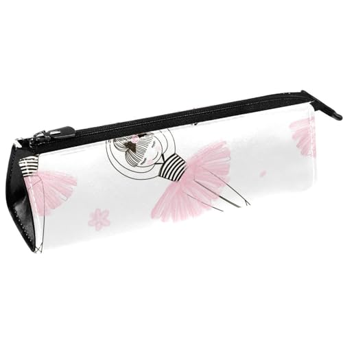 VAPOKF Tanzende Ballett-Mädchen Stift Tasche Schreibwaren Beutel Bleistift Tasche Kosmetiktasche Tasche Compact Zipper Tasche, multi, 5.5 ×6 ×20CM/2.2x2.4x7.9 in, Taschen-Organizer von VAPOKF