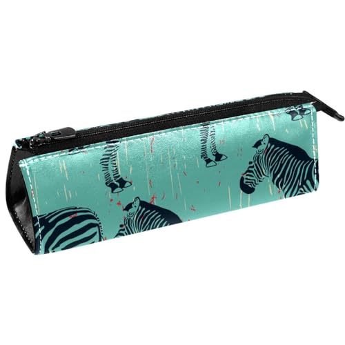 VAPOKF Zebra-Stifttasche, Schreibwaren-Tasche, Kosmetiktasche, kompakte Reißverschlusstasche, multi, 5.5 ×6 ×20CM/2.2x2.4x7.9 in, Taschen-Organizer von VAPOKF