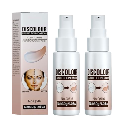 VARKAGE 2 Stück Foundation Color Changing 4 in 1 Medium Spectrum, Farbwechselnde Foundation für Reife Haut verbirgt Falten und Linien, Wasserdicht Concealer Abdeckung Feuchtigkeitsspendende von VARKAGE