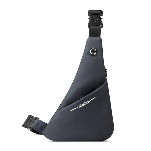 VARLIVOO Brusttasche Herren Umhängetasche Leichte Schultertasche Sling Bag Chest Bag Anti-Diebstahl Sling Rucksack Crossbody Pack für Sport Radfahren Reisen Wasserdicht Polyester Blau von VARLIVOO