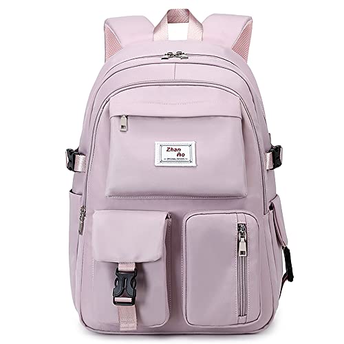 VARLIVOO Frauen Rucksack Mädchen Schulrucksack 15,6 Zoll Laptop Student College Tagesrucksack Damen Daypack Wasserdicht Reisen Taschen Polyester Violett von VARLIVOO