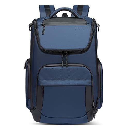 VARLIVOO Herren Rucksack 15.6 Zoll Laptop Hohe Kapazität Schulrucksack Student College Universität Arbeit Reisen Pendeln Anti-Diebstahl Wasserdicht Polyester Blau von VARLIVOO