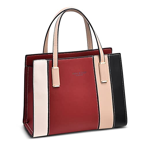 VARLIVOO Klassisch Damen Handtasche Hobo Taschen Schultertasche Frauen Umhängetasche Reisen Taschen Crossbody Bag PU Leder Rotes C von VARLIVOO