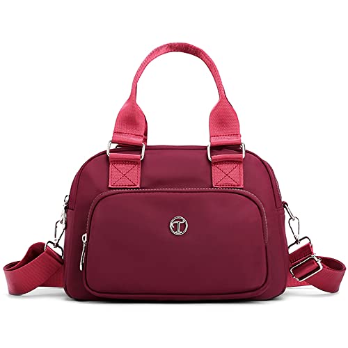 VARLIVOO Mode Damen Schultertasche Frauen Umhängetasche Handtasche Reisen Taschen Crossbody Bag Polyester Rotes A von VARLIVOO