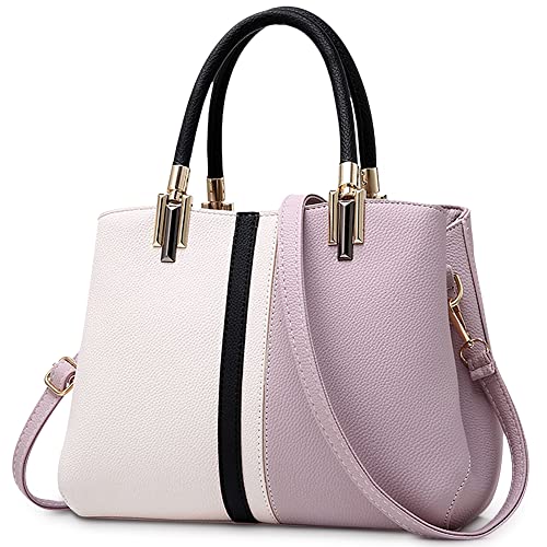 VARLIVOO Neu Elegant Damen Handtasche Schultertasche Frauen Umhängetasche Hobo Taschen Reisen Shopper Taschen Crossbody Bag PU Leder Violett von VARLIVOO