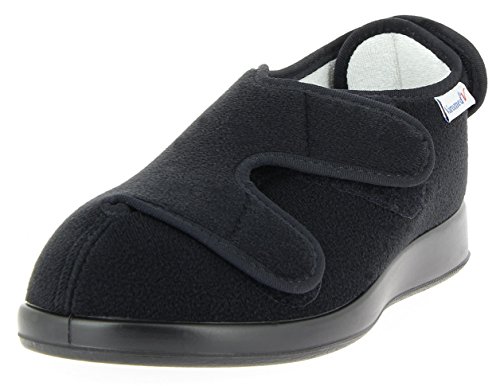 VAROMED Dublin XXL Kletthalbschuhe Schwarz I Gr. 41 I Gesundheitsschuhe Damen & Herren I Verband Schuhe für geschwollene Füße in Spezialweite R I Made in Germany von VAROMED