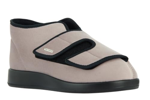 VAROMED Genua Colour Verbandschuh Klett – Weite L – weich & nahtfrei – für geschwollene oder verbundene Füße – waschbar bei 30 °C (Malve, EU Schuhgrößensystem, Erwachsene, Numerisch, Breit, 41) von VAROMED