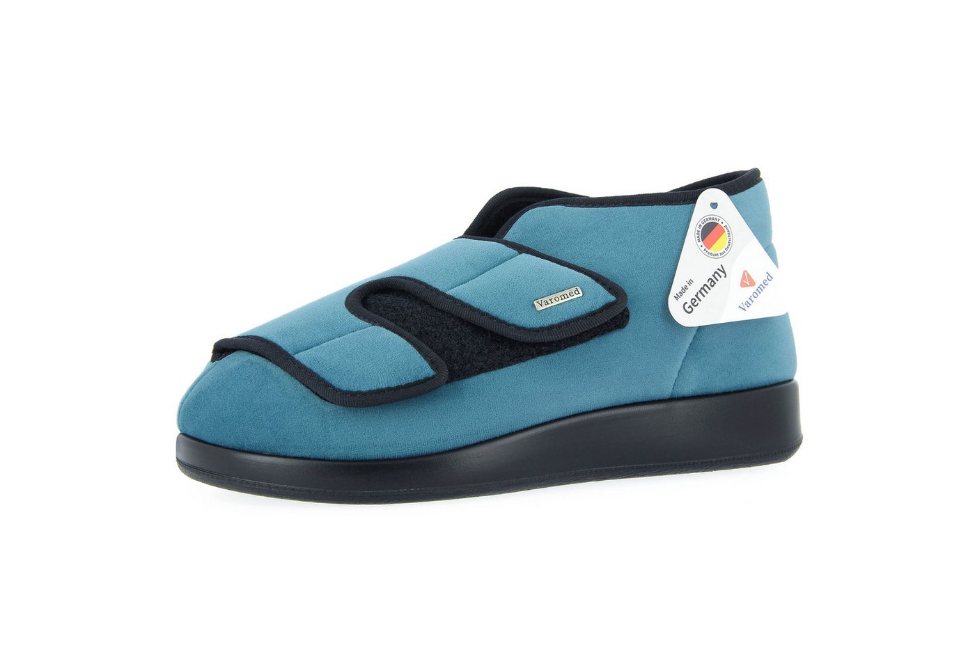 VAROMED Genua Verbands- & Komfortschuh Weite L mit Klett Hausschuh von VAROMED