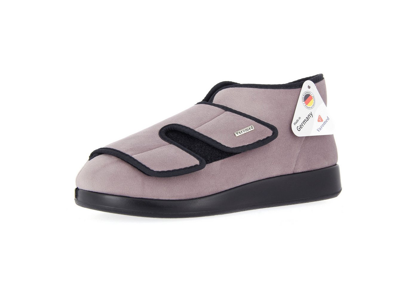 VAROMED Genua Verbands- & Komfortschuh Weite L mit Klett Hausschuh von VAROMED