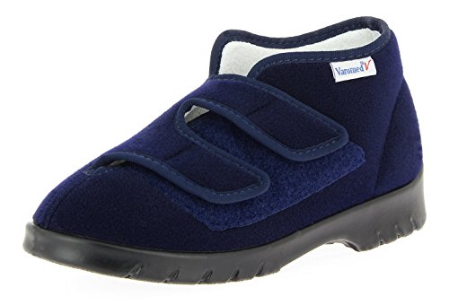 VAROMED Genua Weite H 31920 Unisex-Erwachsene,Therapieschuh,Halbschuh,Hausschuh,Klettschuh,Klettverschluss,Wechselfußbett,Weite H marine, EU 39 von Varomed