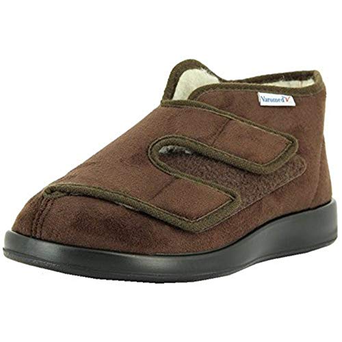 VAROMED Genua Winter Gesundheitsschuhe Damen & Herren Mocca I Gr. 47 I Mit Schurwolle warm gefütterte orthopädische Schuhe für geschwollene Füße I Made in Germany von VAROMED