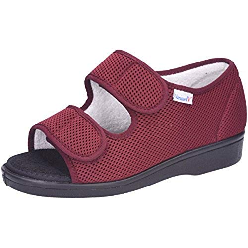 VAROMED Göteborg Gesundheitssandalen Bordeaux Rot I Gr. 37 I Orthopädische Schuhe Damen & Herren I Schuhe für geschwollene Füße I Sandalen mit Wechselfußbett I Made in Germany von VAROMED