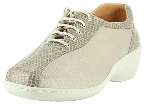 VAROMED Hanna 3253 Halbschuh,Schnürer,Schnürschuh,Sommerschuh,Schnürsenkel,Wechselfußbett goldpuder (goldpuder), EU 39 von VAROMED