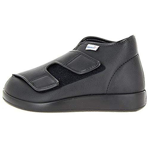 VAROMED London 60924-60 Unisex-Erwachsene Damen Herren Hausschuhe, Therapieschuhe, Verbandsschuhe schwarz, EU Größe 47 von VAROMED