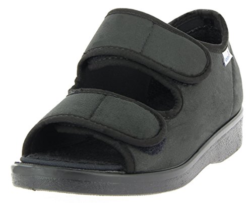 VAROMED Malmö Gesundheitssandalen Schwarz I Gr. 43 I Orthopädische Schuhe Damen & Herren I Schuhe für geschwollene Füße I Sandalen mit Wechselfußbett I Made in Germany von VAROMED