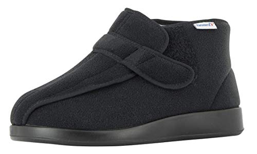 VAROMED Meran Gesundheitsschuhe Damen & Herren Schwarz I Gr. 46 I Orthopädische Schuhe für geschwollene Füße, extrabreit in Weite L I Made in Germany von VAROMED
