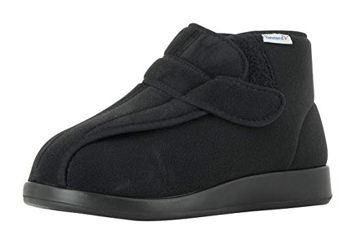 VAROMED MeranXXL 60460 Unisex - Erwachsene, Damen,Herren Verband-Halbschuh,Gesundheits-Schuh,Klettschuh,bequem,druckfrei,variabel,schwarz,38 EU von VAROMED