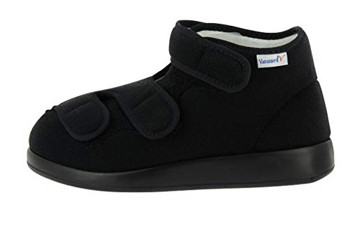 VAROMED Rimini Gesundheitsschuhe Damen & Herren Schwarz I Gr. 40 I Orthopädische Schuhe für geschwollene Füße, extrabreit in Weite L I Wechselfußbett I Made in Germany von VAROMED