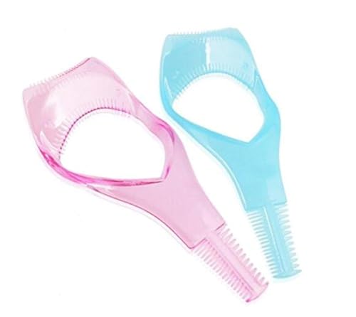 VASANA 2 Stück Kunststoff Make-up Wimpern Werkzeug 3 in 1 Mascara Applikator Wimpern Wimpern Wimpern Führung Wimpern Pinsel Lockenwickler Kamm Mascara Shields für Frauen Mädchen Kosmetik von VASANA