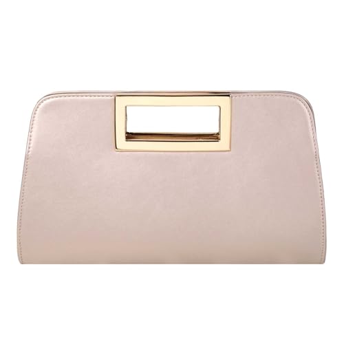 VASCHY Clutch Damen, Mode Schultertasche ELegant Handtasche Umhängetasche Vegan Leder Wristlet Clutch Crossbody für Hochzeit Freizeit Party Golden von VASCHY